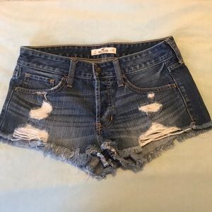 Denim high rise shorts
